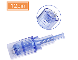 Насадки змінні для дермаштампу на 12 голок із гвинтовим кріпленням сині