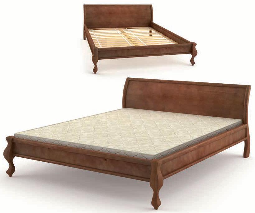 Кровать деревянная Палермо 140х200 Mebigrand сосна венге темный - фото 2 - id-p1079016653