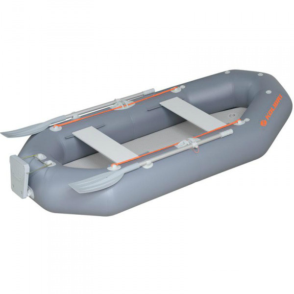 Надувний човен Колібрі К-290T темно-сірий, слань-килимок, фото 1
