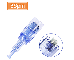 Насадки змінні для дермаштампа на 36 голок із гвинтовим кріпленням сині