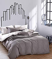 Комплект постільної білизни Bella Villa сатин полуторний сірий (B-0214 Sn)