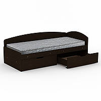 Кровать с ящиками 90+2С венге темный Компанит (95х204х70 см)