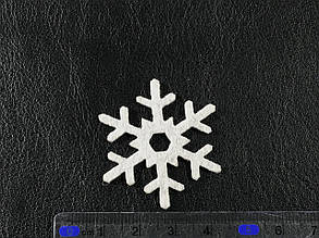 Декор Сніжинка колір білий клейовий 34х40 мм, фото 2