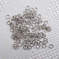 Кільця сполучні 3 мм, родієве покриття 10 штук