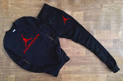 Чорний костюм Jordan (червоне лого)