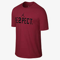 Футболка бордова, червона Air Jordan Respect чоловіча Спортивна з логотипом Джордан