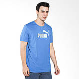 Блакитна Футболка Puma Classic чоловіча, фото 3