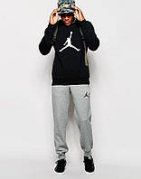 Чорний світшот + сірі штани костюм Jordan