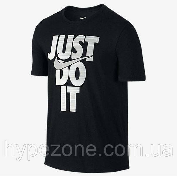 Футболка Nike | Найк чорна Just Do It, фото 1