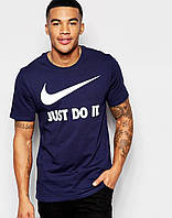 Футболка темно-синя Nike | Найк Just Do It