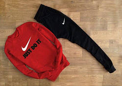 Спортивний костюм червоний світшот Nikе Just Do It