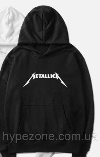 Худі Metallica чорна з логотипом Металіка рок-група (чоловіча жіноча дитяча) Кофта з капюшоном Толстовка, фото 1