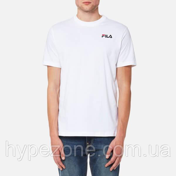 Футболка Fila біла з логотипом, унісекс (чоловіча,жіноча,дитяча)