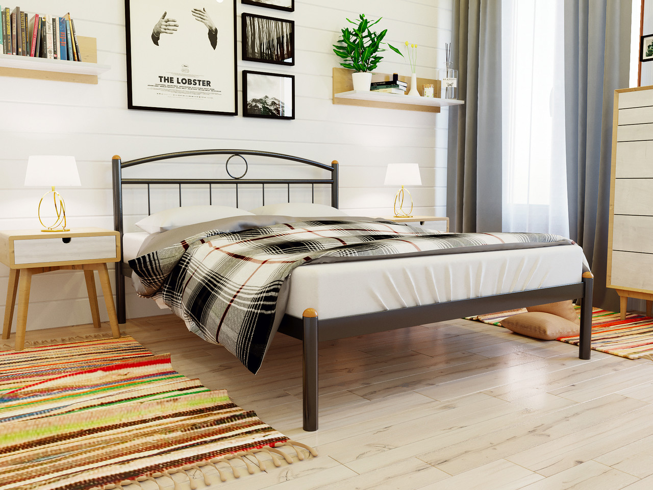 Купить Кровать металлическая Инга 160х190, цена 4500 ₴ — Prom.ua (ID ...