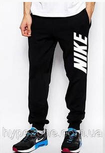 Чоловічі спортивні штани Nike | Найк чорні ( знак + ім'я )