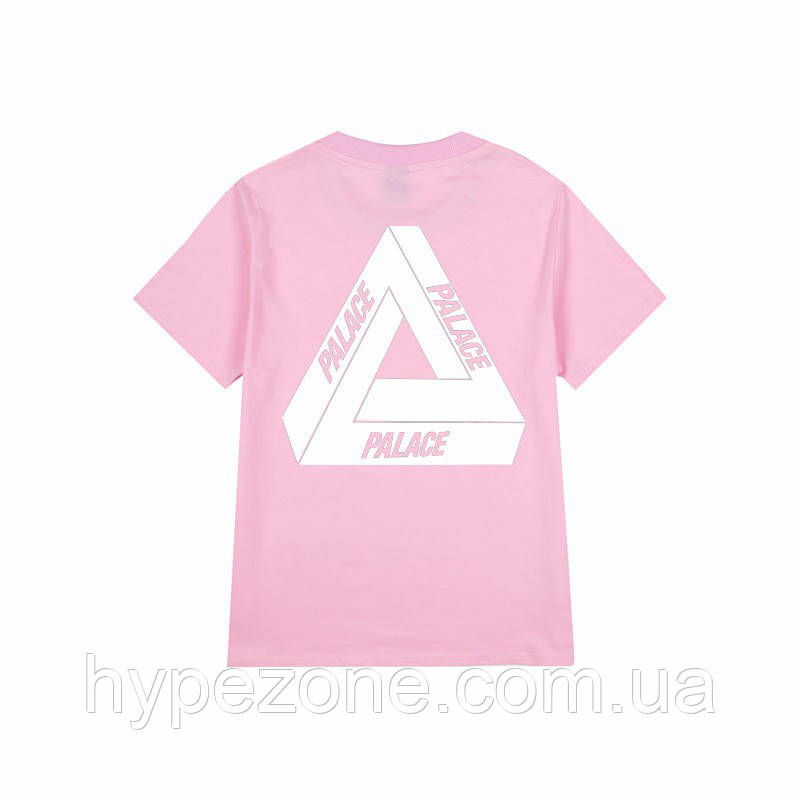 Футболка Palace рожева з логотипом, унісекс (чоловіча,жіноча,дитяча), фото 1