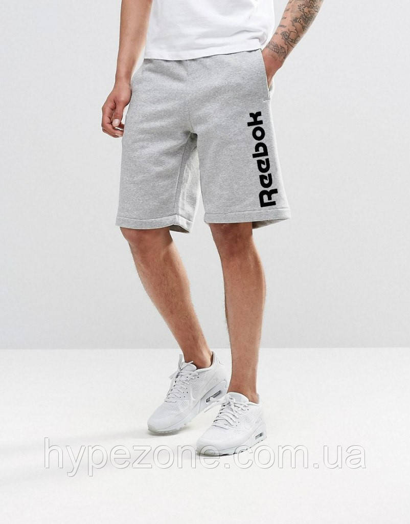 Шорти Reebok ( Рібок ) сірі чорний принт