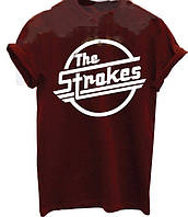 Чоловіча бордова Футболка THE STROKES