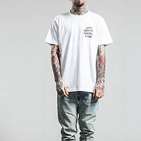 Футболка чоловіча Anti Social social club Біла A. S. S. C. з принтом Футболка АССК"" В стилі Anti Social