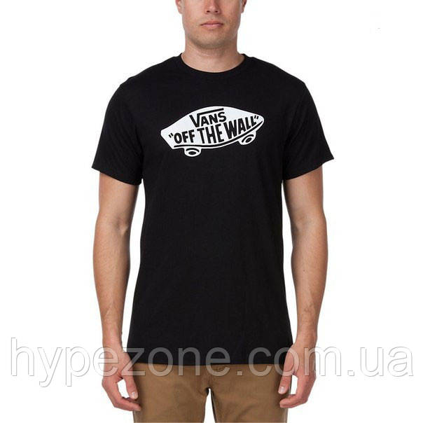 Чоловіча чорна Футболка VANS off the wall" У стилі Vans""