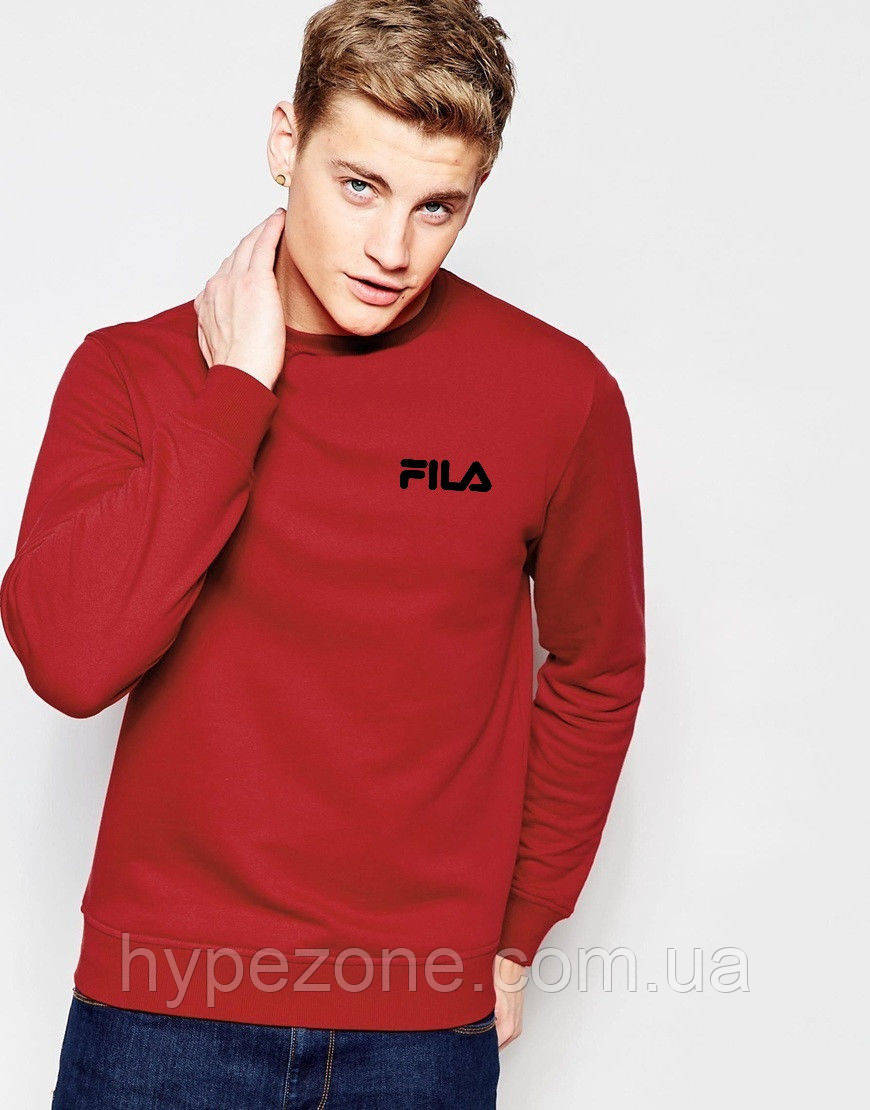 Світшот червоний FILA ( Філа ) ( дрібний знак )