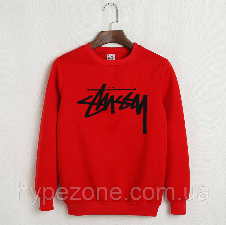 Свитшот красный STUSSY ( Стасси ), фото 1