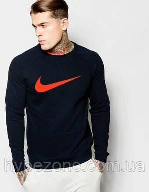 Світшот Чорний чоловічий з принтом Найк Nike ( Найк ) | Кофта