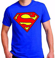 Чоловіча Футболка SUPERMAN Синя електрик Футболка з принтом Супермен Надлюдина Кларк Кент комікси Марвел