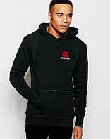 Худі Reebok classic HOODIE Чоловіча кофта спортивна з капюшоном Кенгуру чорна з принтом Пайта Рибок