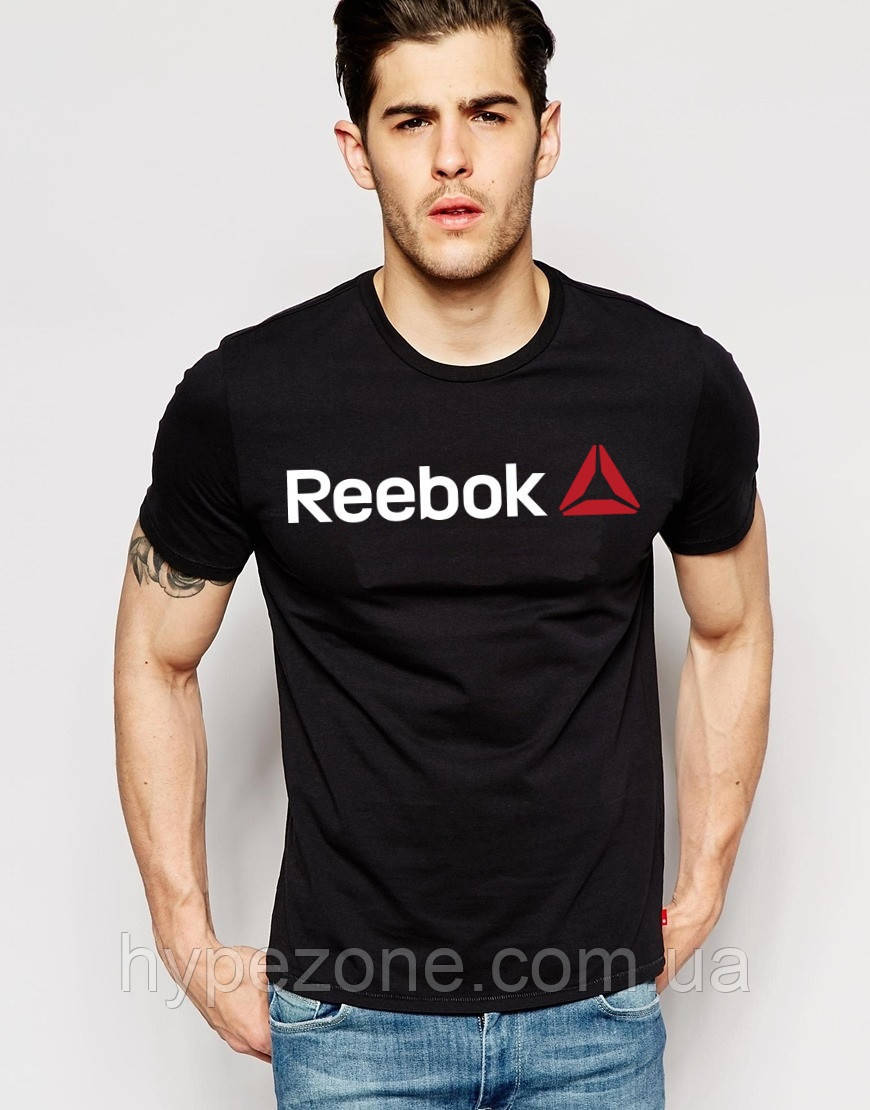 Чоловіча чорна футболка Reebok Рібок чорна