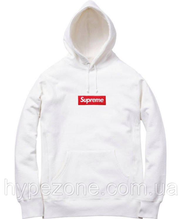Худі Supreme Logo | Толстовка Супрім біла