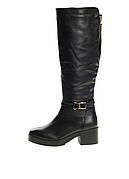 Чоботи Injers чорні натуральна шкіра виробництво Україна Inj746-43-1KBlack - розмір 36 (24 см)