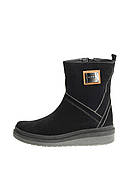 Напівчоботи Injers чорні натуральна замша виробництво Україна Inj728-65Zblack - розмір 36 (23 см)