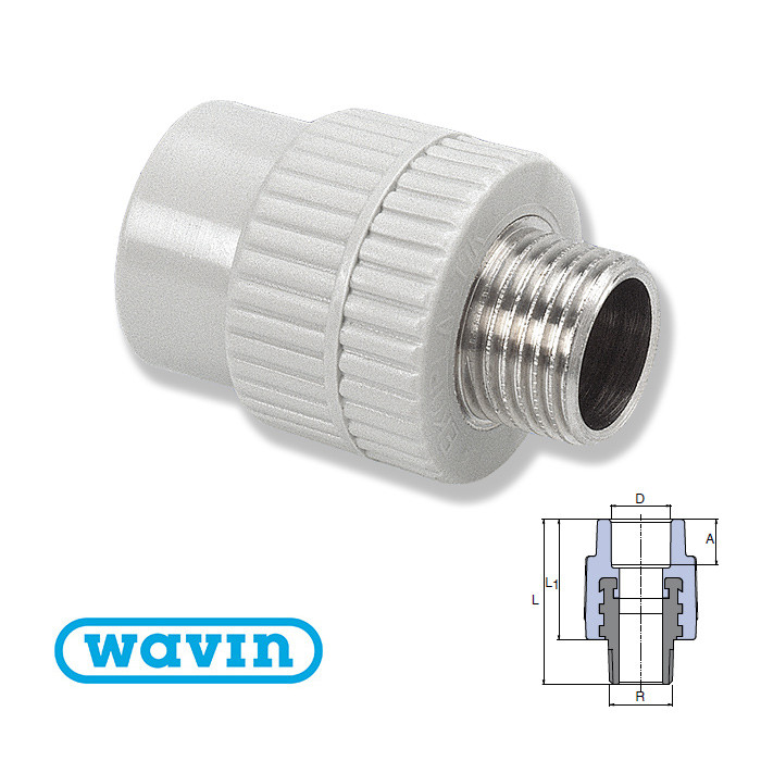 Муфта EKOPLASTIK з РН (зовнішня різь), фото 1