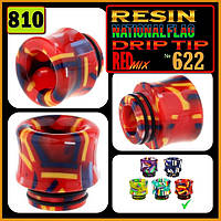 № 622 Resin Drip Tip Red Mix . Дрип тип смола, стандарт 810.