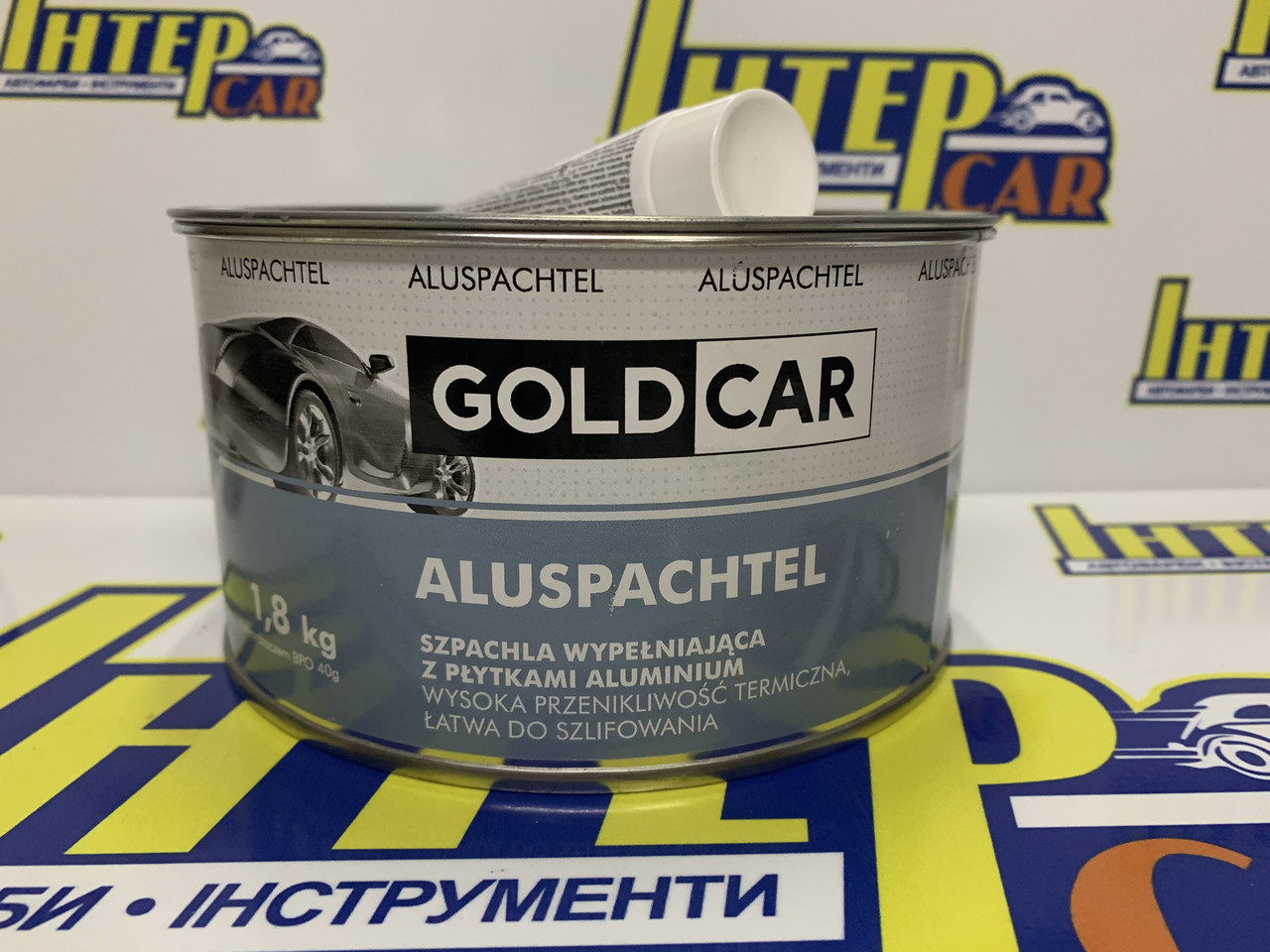 Шпатлевка GOLD CAR ALU с частицами алюминия 1,8 кг - фото 1 - id-p570491253