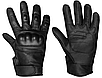 Рукавички чоловічі армійські стрілецькі з захистом TACTICAL GLOVES LEDER шкіряні чорні Mil-tec Німеччина розм XL, фото 4