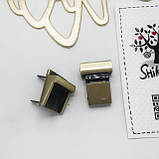 Замок для сумки ZM12-4 (20*27 мм), колір світлий антік, фото 2