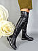 Жіночі зимові високі чоботи ботфорти чорні замшеві на низькому ходу 37 розмір, фото 10