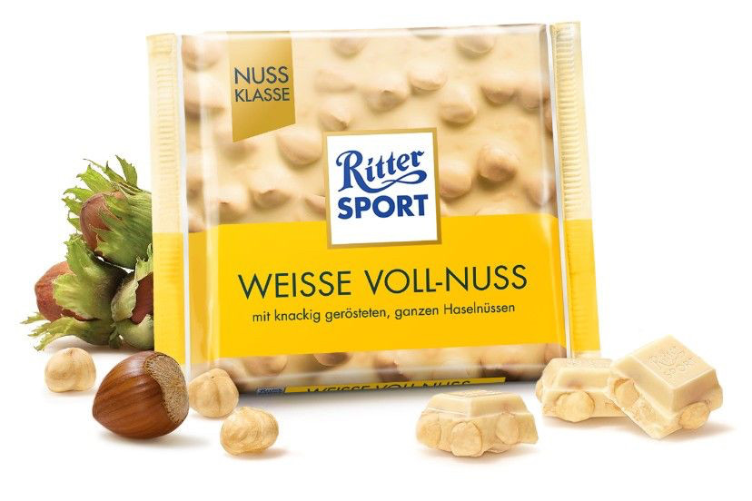 Ritter Sport Білий шоколад + цілісний фундук