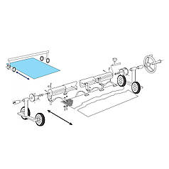 Ролета навивочная мобільна двостороння Vagner Pool 6015171 в комплекті - 7,1 м