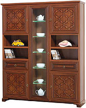 Сервант з вітриною по центру Вар. 2 у вітальню ДСП/МДФ Афіна Скай