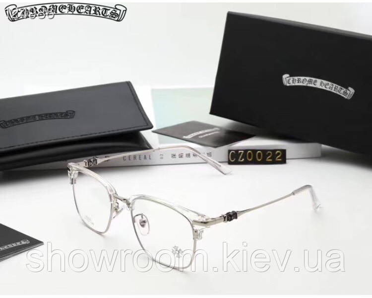 Чоловіча стильна оправа в стилі Chrome Hearts 0022 clear
