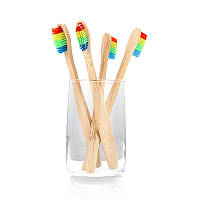 Натуральна бамбукова зубна щітка — Веселка