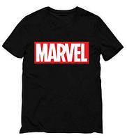 Футболка Marvel Чоловіча жіноча підліткова Чорна футболка логотип Марвел Комікси Людина Павук
