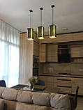 Люстра Black Manific Decor чорна мінімалізм лофт з дерева 14*14*28 см Чорна (1403), фото 6