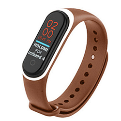 Ремінець для фітнес-трекера Mi Band 3 і Mi Band 4 DOUBLE Коричневий
