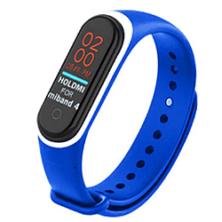 Ремінець для фітнес-трекера Mi Band 3 і Mi Band 4 DOUBLE Світло-синій