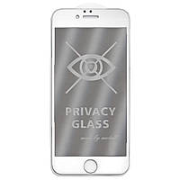 Анти-шпигун захисне скло 5D Privacy Full Glue для Apple iPhone 6 Білий