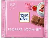 Ritter Sport Молочный шоколад с йогуртом и клубникой 100g